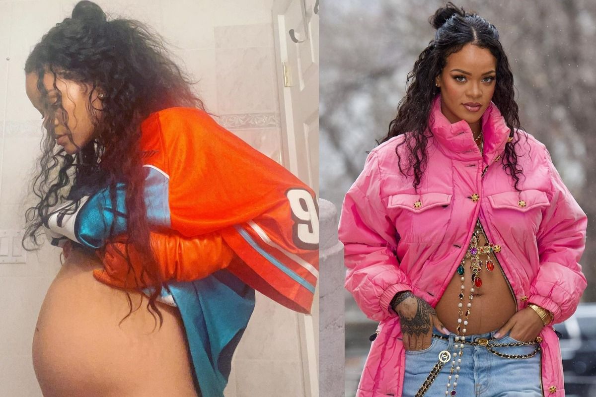 Singer Rihanna 'forgets' to wear bra under denim dress
