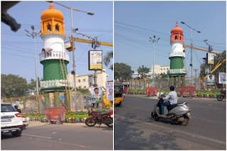 Jinnah Tower Controversy: विवाद के बाद तिरंगे में रंगा गया जिन्ना टॉवर, अब तिरंगा भी फहराया जाएगा