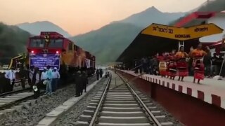Manipuri Women Perform Traditional Dance As First Passenger Train Engine Reaches Khongsang Station | Watch