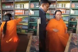 Video: Former Madhya Pradesh CM Uma Bharti Vandalises Liquor Shop In Bhopal | Watch