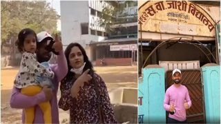 परिवार के साथ अपने स्कूल पहुंचे Ajinkya Rahane, वीडियो बनाते वक्त इमोशनल