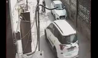 Caught on Camera Driver Deliberately Runs Over Elderly Man Near Ghaziabad | Watch