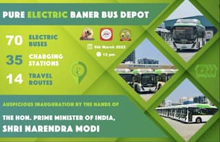 PM Modi Dedicates 150 Electric Buses For Public Transport, Inaugurates Electric Bus Depot in Pune's Baner