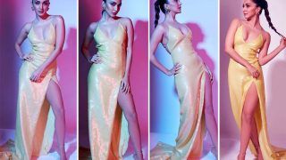 Kiara Advani Looks Nothing Less Than a Diva in This Sequined Yellow Slit Gown