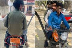 'Bol Dena Pal Sahab Aaye The': Bizarre Bike Number Plate Lands 3 UP Youths in Trouble, Pics Go Viral