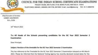 ISC Term 2 Exams 2022: CISCE Class 12 Revised Schedule Out; Check New Datesheet here
