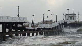 Puducherry: Iconic Pier At Rock Beach Collapses Due To High Waves