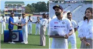 Rahul Dravid Felicitates Virat Kohli With Special Cap in His 100th Test Match
