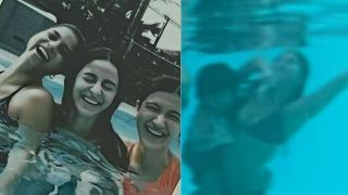 Suhana Khan Swims With Baby Brother AbRam And BFFs Ananya Panday And Shanaya Kapoor - See Video