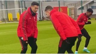 WATCH: Cheerful Cristiano Ronaldo Engage in Fun Session With Diego Dalot at Manchester United Training Amid Transfer Speculations