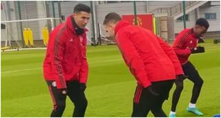 VIDEO: 'Happy' CR7 Engage in Fun Session With Diego Dalot at United Training