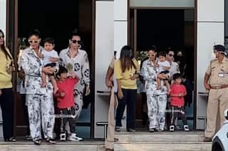 Kareena Kapoor's Son Taimur Ali Gets Playful As They Return From Maldives With Karishma Kapoor And Kids - See Pics