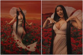 Cardi B Exudes Goddess Like Effect in Nude Sculptural Dress Designed by Gaurav Gupta | See Pics