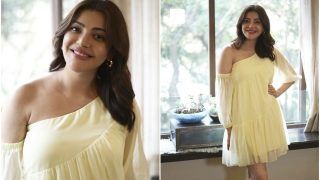 Mom-to-be Kajal Aggarwal Aces Maternity Fashion in Pastel Yellow Mini Summer Dress Worth Rs 3K