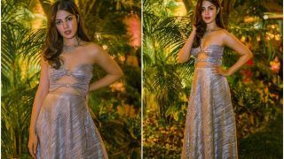 Rhea Chakraborty Goes Bold in a Metallic, Front-Open Cutout Dress Worth Rs 15K - You Like?