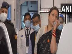 Watch: Union Minister Smriti Irani's 4 Different Ways Of Welcoming Stranded Indians From Ukraine