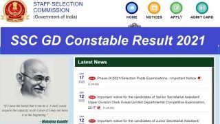 SSC GD Constable 2021 Result Declared: Check List Of Shortlisted Candidates On ssc.nic.in