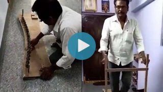 Amazing Jugaad! Telangana Man Builds Wooden Treadmill That Works Without Power | Watch