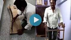 Amazing Jugaad! Telangana Man Builds Wooden Treadmill That Works Without Power | Watch