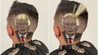 Viral Video: Man Gets Donald Trump's Face Shaved Into Side Of His Head, Gets Trolled | Watch