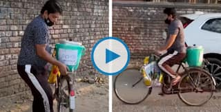 Faridabad Man Sells Momos on His Bicycle, Internet Lauds His Hard Work & Creativity | Watch