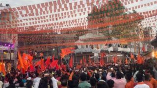 Viral Video: Muslims Shower Flowers on Hanuman Jayanti Procession in Bhopal | WATCH