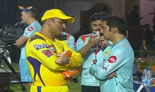 LSG vs CSK मैच के बाद MS Dhoni से मिले गौतम गंभीर, कहा- कप्तान से मिलकर अच्छ लगा!