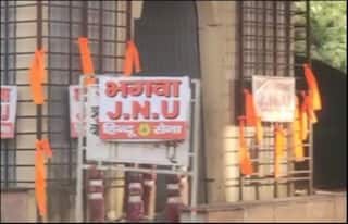Hindu Sena Puts Up Flags, Posters Outside JNU; Warns of 'Stringent Steps if Saffron Insulted'