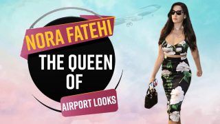 Nora Fatehi, Queen of Airport Looks is Giving Major Fashion Goals in Her Co-ord Printed Outfit And Expensive Lady Dior Bag