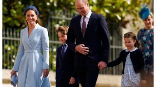 Prince William And Kate Lead Royals at Easter Sunday Church Service; Queen Absent