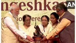 PM Modi Conferred With 1st Lata Deenanath Mangeshkar Award, He Dedicates it to Countrymen