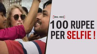 Viral Video: A White Women Asks For Rs 100 Per Selfie From Desi Boys in Mumbai | Watch Video