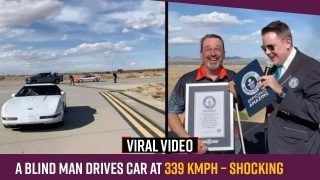 Viral Video: A Blind Man Breaks Guinness World Record by Driving a Car at 339 kmph