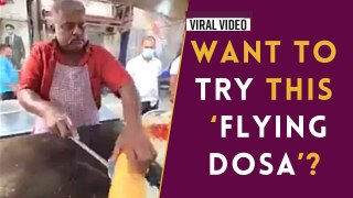 Viral Video: Have You Ever Seen a Dosa Flying? This Dosa Vendor Makes it Possible