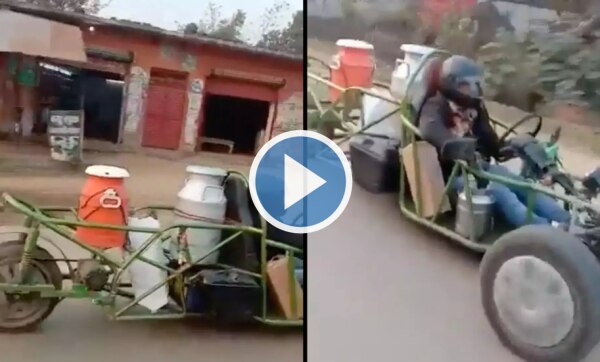 Man Delivers Milk In Unique Vehicle That Resembles Formula 1 Car, Internet Calls Him 'Fastest Doodhwala' | Watch