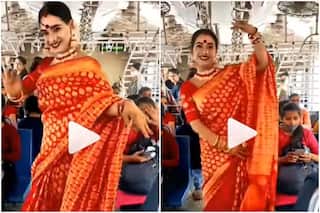 Mumbai Local Train Sensation Pooja Sharma Gracefully Grooves to Kacha Badam in Her Own Style | Watch