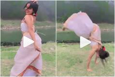 Viral Video: Girl Performs A Backflip & Dances While Wearing Saree, Internet Says 'Aag Laga Di' | Watch