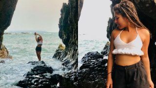 'Sonu Bhide Shararti Hai': Taarak Mehta Fame Nidhi Bhanushali Raises Summer Heat in Sexy White Bralette-Shorts, Check Hilarious Fan Reactions