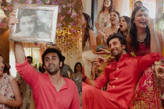 Ranbir Holds Rishi Kapoor's Frame, Pulls Bride Alia Bhatt's Cheeks in Inside Pics From Mehndi