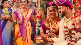 Indian Idol 12 Finalist Sayli Kamble-Dhawal Tie Knots in a Maharashtrian Style Wedding, Fans Shower Love - See Viral Pics