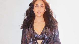 Sara Ali Khan is All About Glitz And Glamour in Sequin Black Bralette And Hot Pants- Watch Viral Video