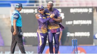 WATCH: Kolkata Knight Riders' Andre Russell Scalps Four Wickets in Final Over of 1st Innings Against Gujarat Titans