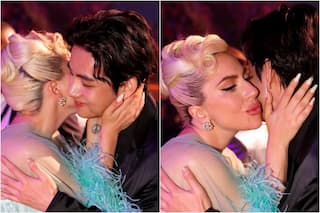 BTS' V Blushes After Lady Gaga Hugs And Kisses Him at Grammys 2022, Indian ARMY Asks 'Bhabhi Banale'