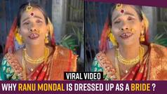 Ranu Mondal Dressed as a Bride Sings Kacha Badam Song | Watch Video