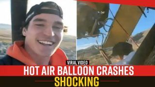 Viral Video: A Man Captures Horrific Moment Of Hot Air Balloon Crashing With People Onboard | Watch Video