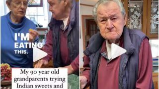 Elderly Foreign Couple Taste Ladoo & Namkeen For The First Time, Their Reaction is Too Adorable | Watch