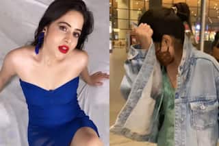 बालों में तेल और बिना मेकअप, पहली बार कैमरे से मुंह छिपाती नजर आईं Urfi Javed...देखें Viral Video