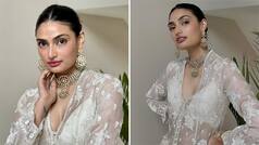 Athiya Shetty Turns Heads in Anita Dongre   s White Paradise Jacket Set worth Rs 75k- See Drool-Worthy Pics