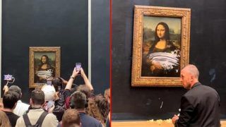 Man In Wig Smears Cake At Glass Protecting Mona Lisa At Louvre | Watch Video
