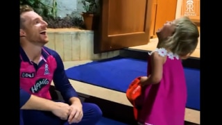 Jos Buttler's Daughter Playing With His Orange Cap After RR Beat LSG; Watch Viral VIDEO